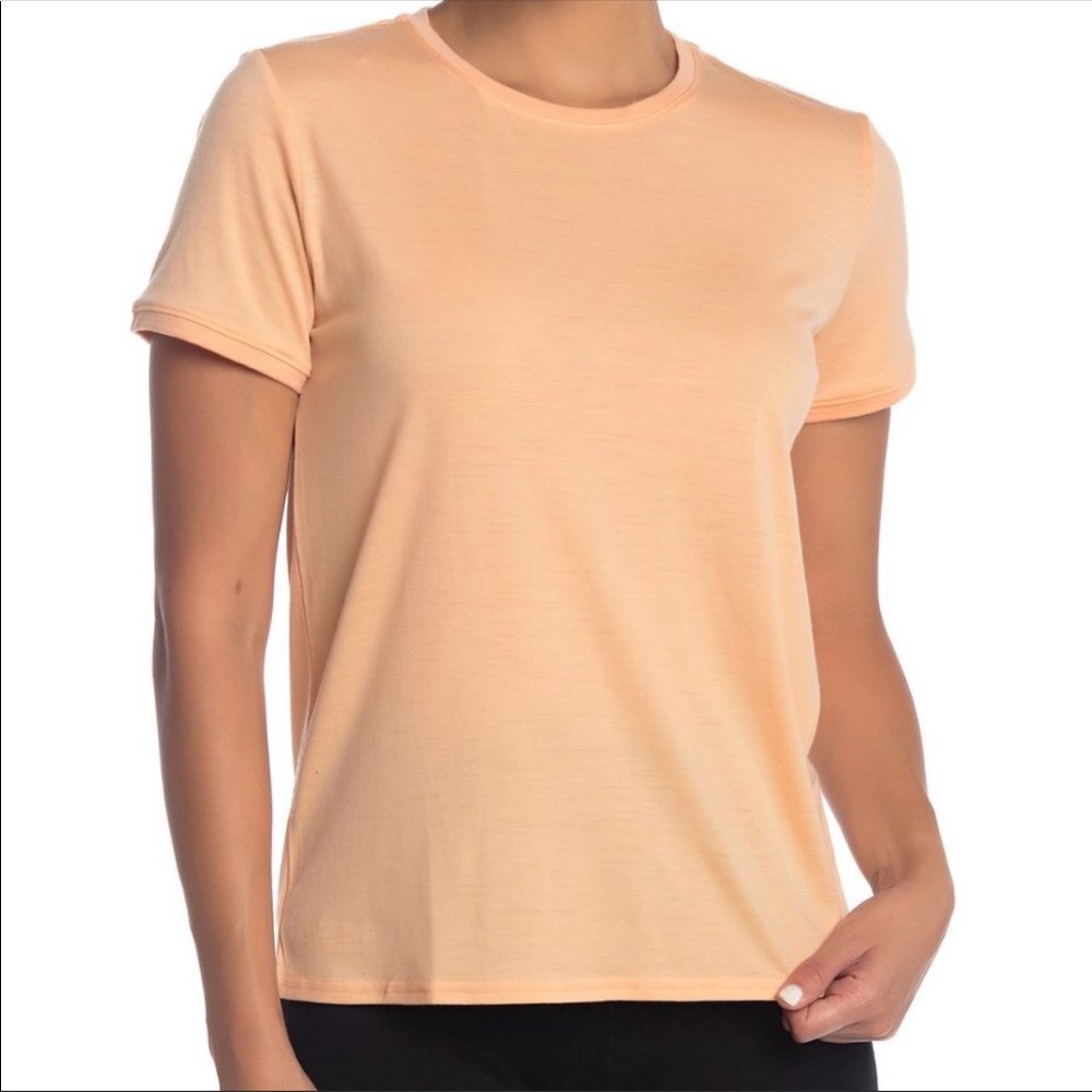 outdoor voices peachy orange merino t shirt